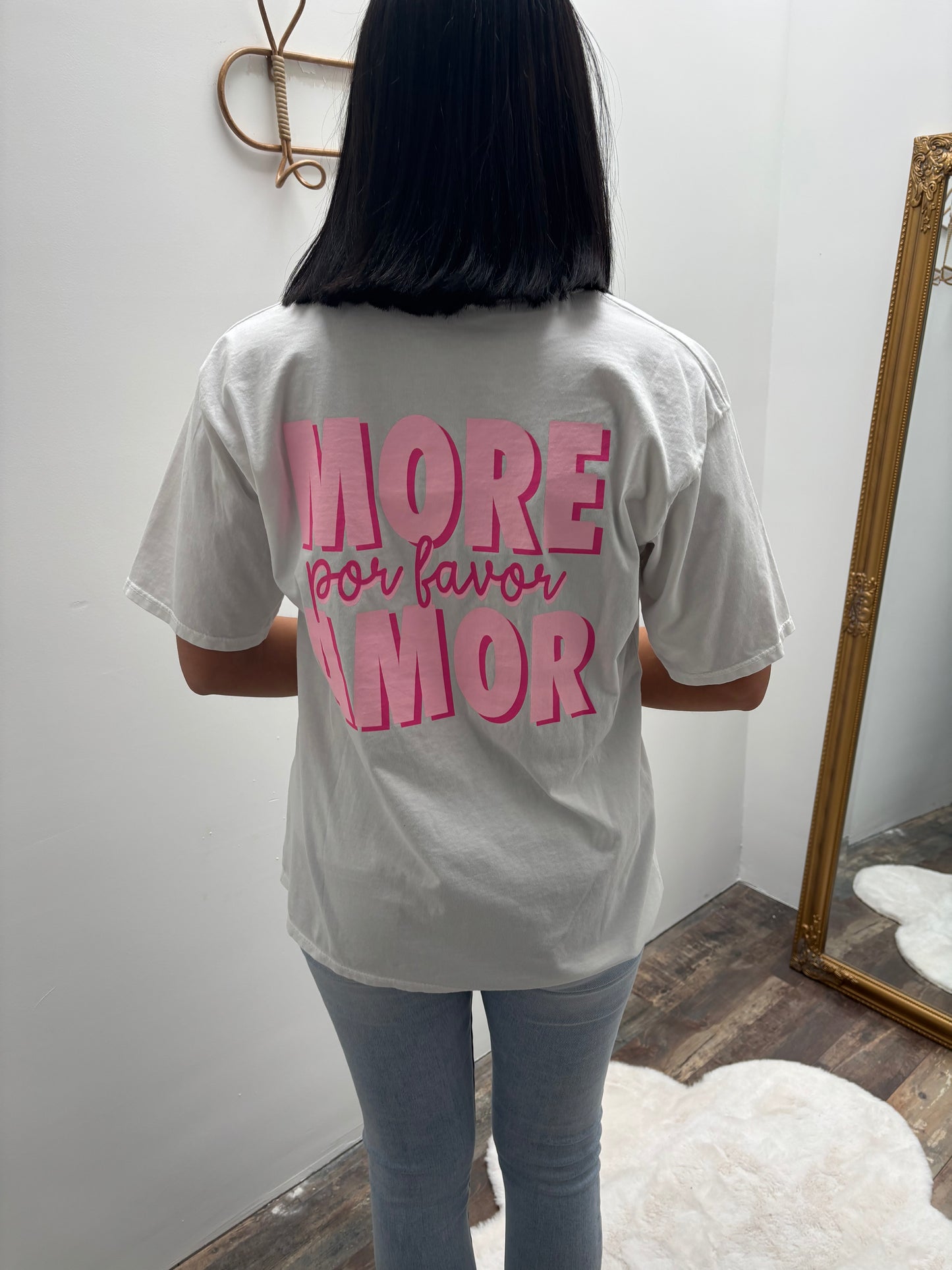 T-shirt More amore | Wit