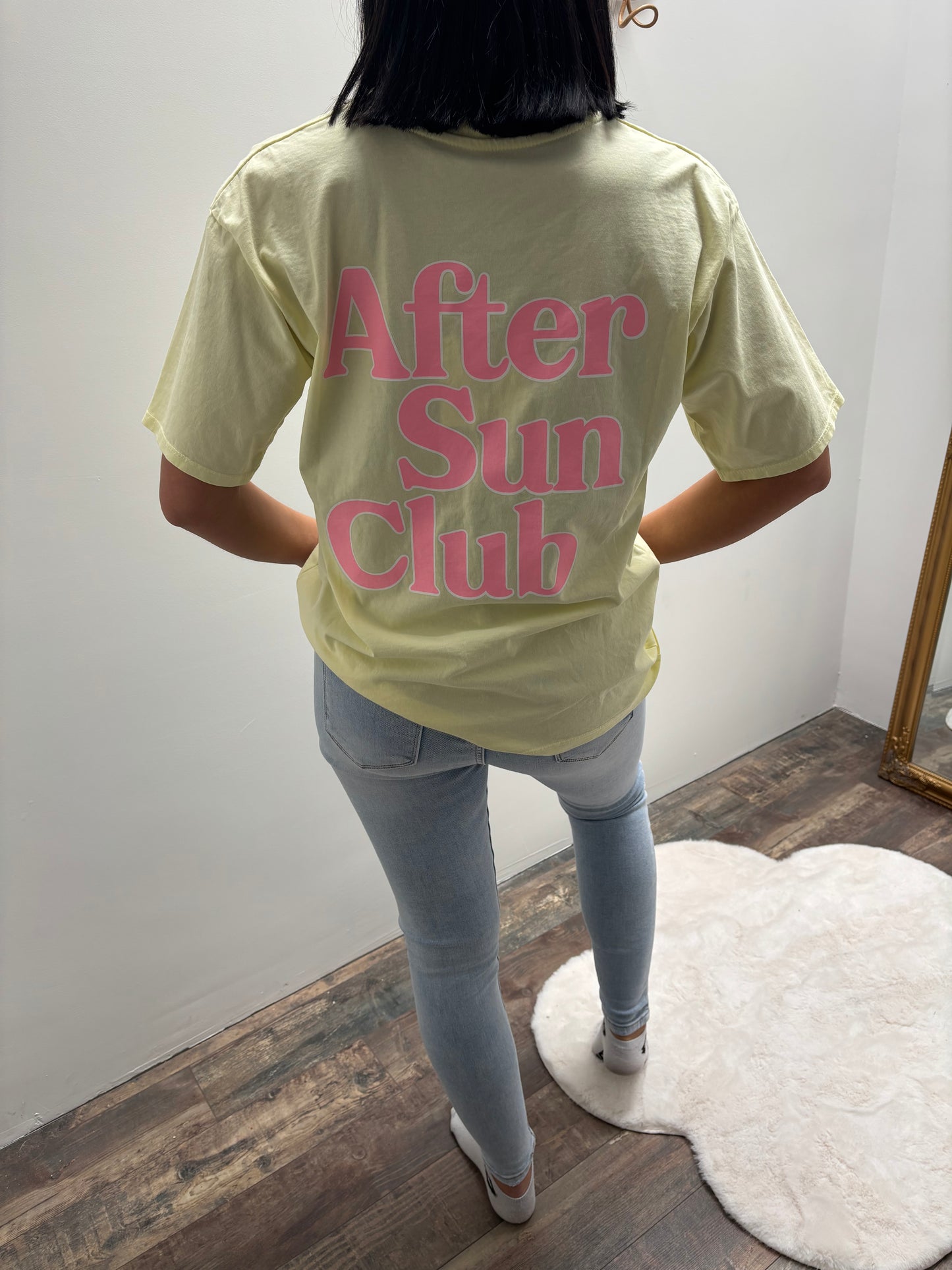 T-shirt After Sun Club | Geel