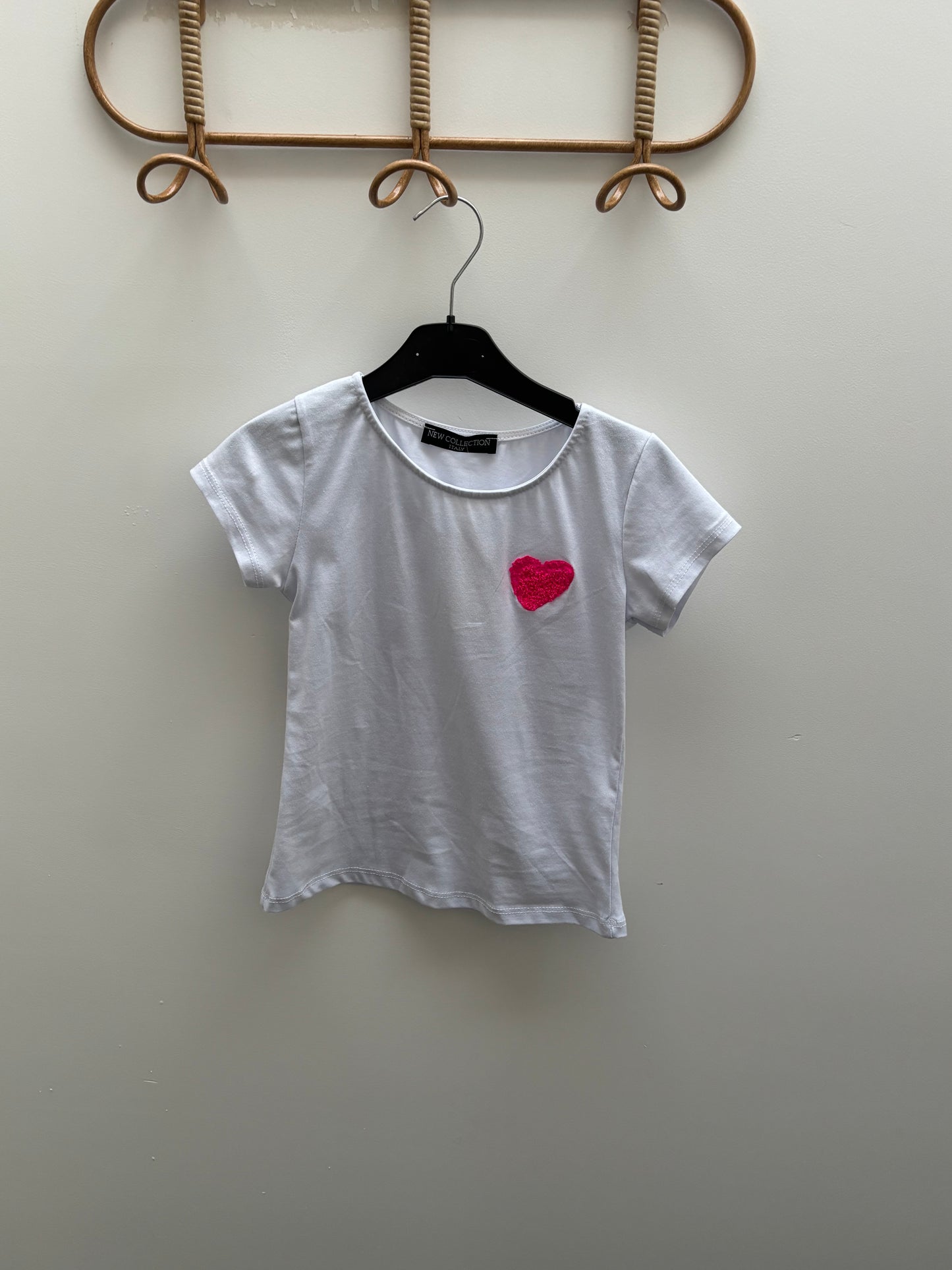Top roze hart | wit