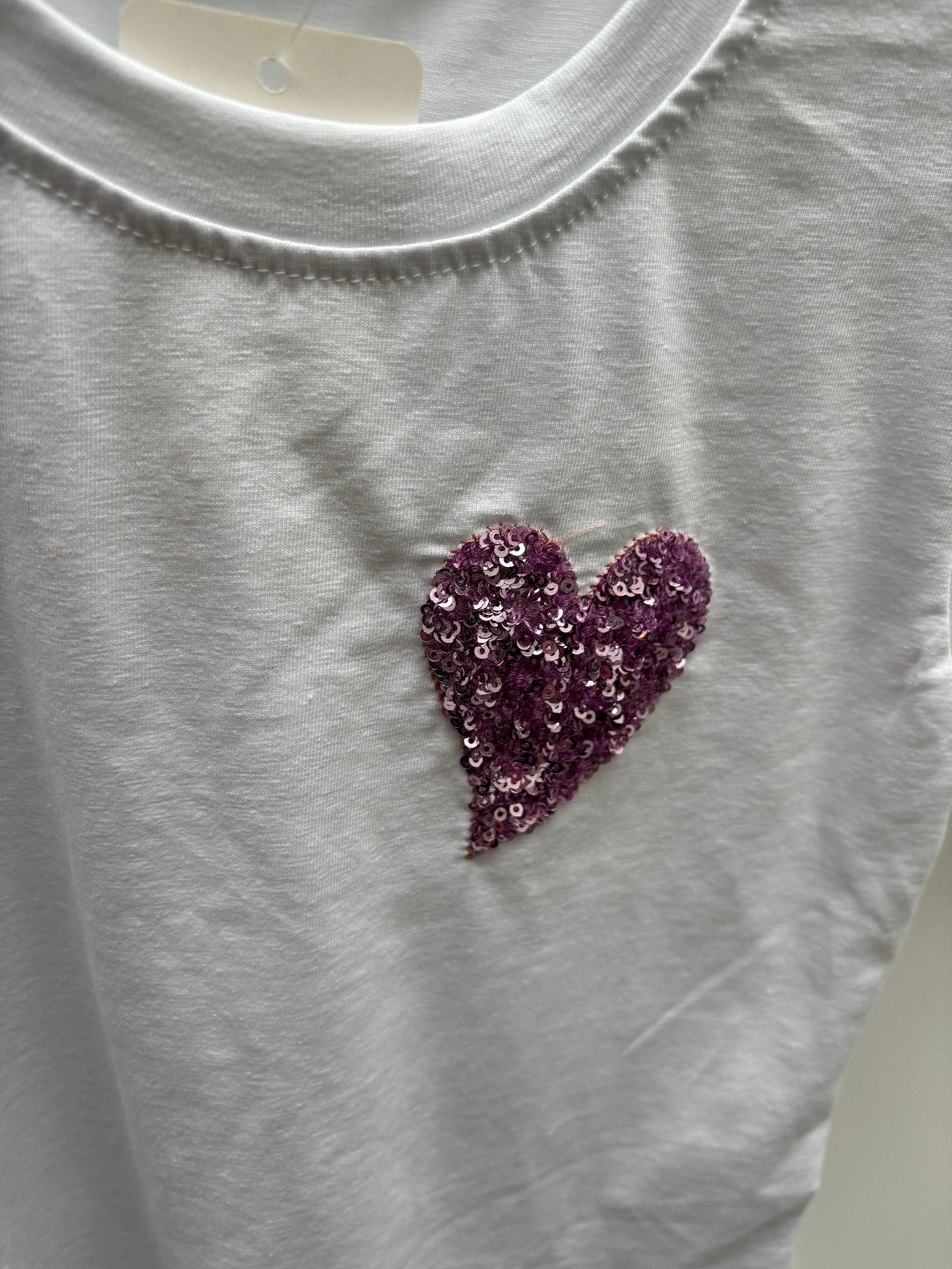 Top Glitter Hart| Lila