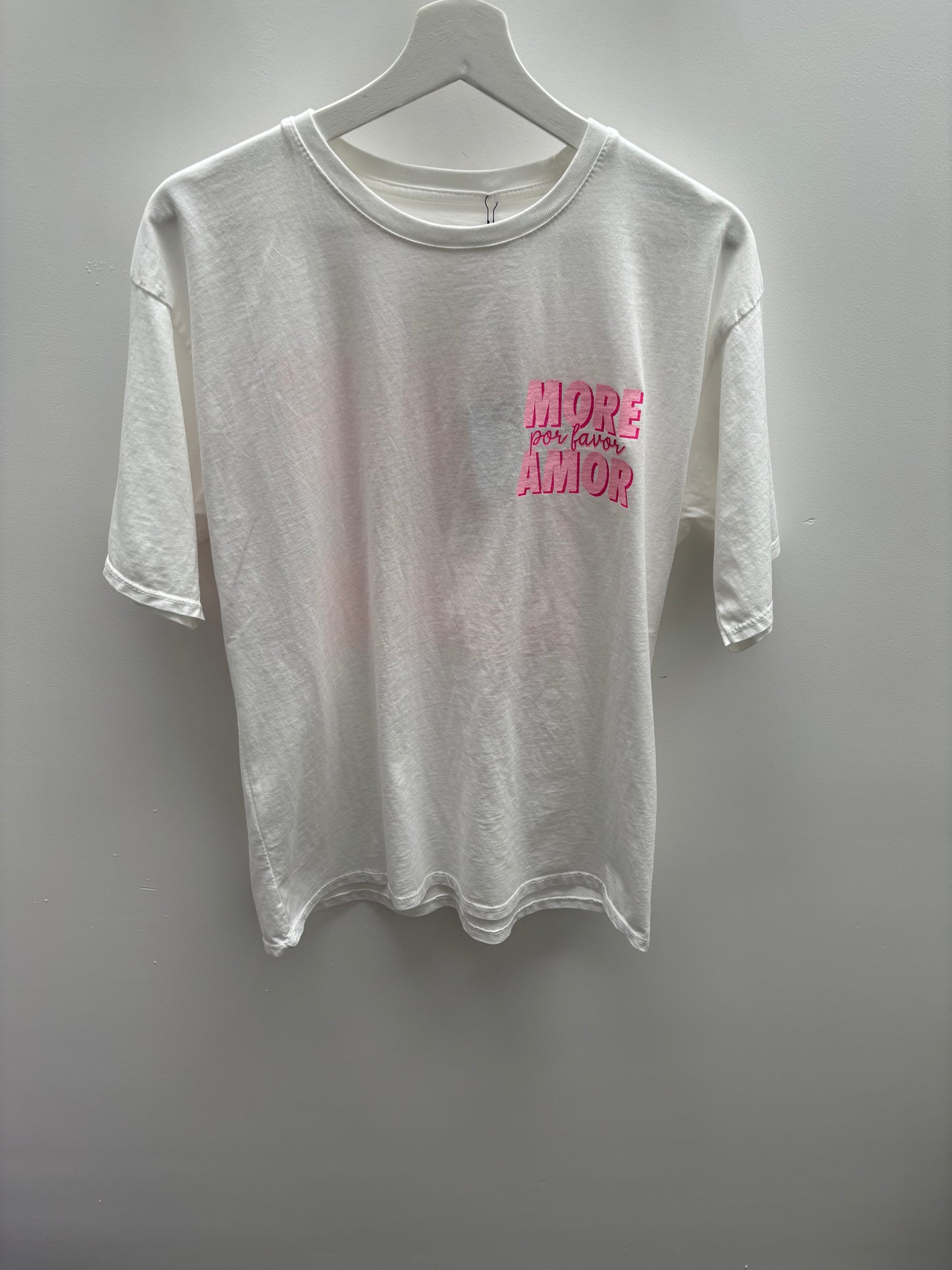 T-shirt More amore | Wit