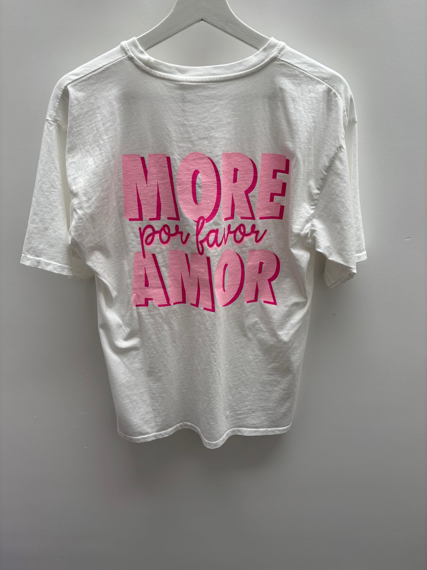 T-shirt More amore | Wit