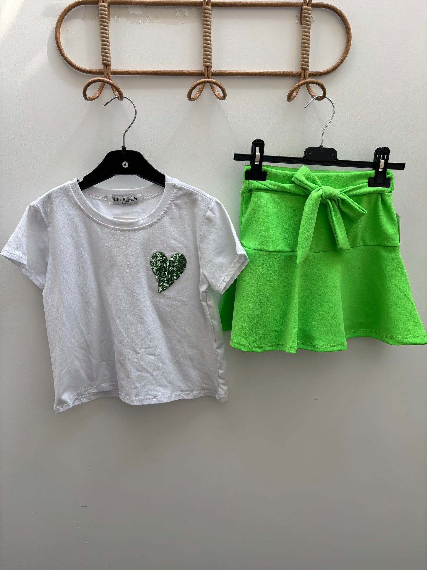 Top glitter hart | Groen