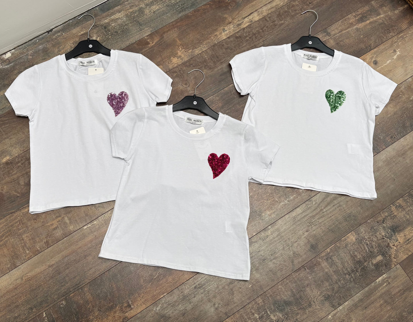 Top glitter hart | Groen