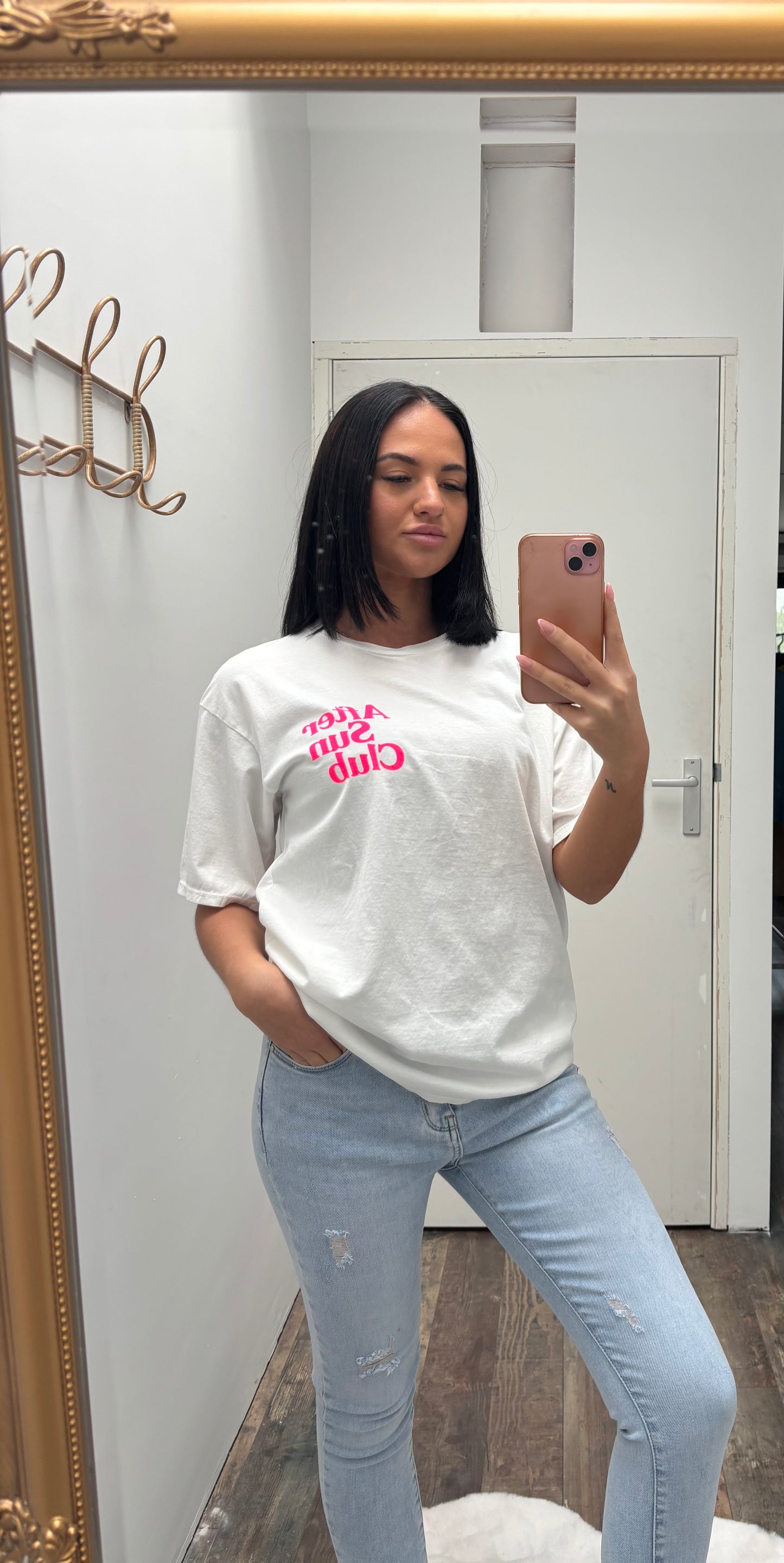 T-shirt After Sun Club | Wit