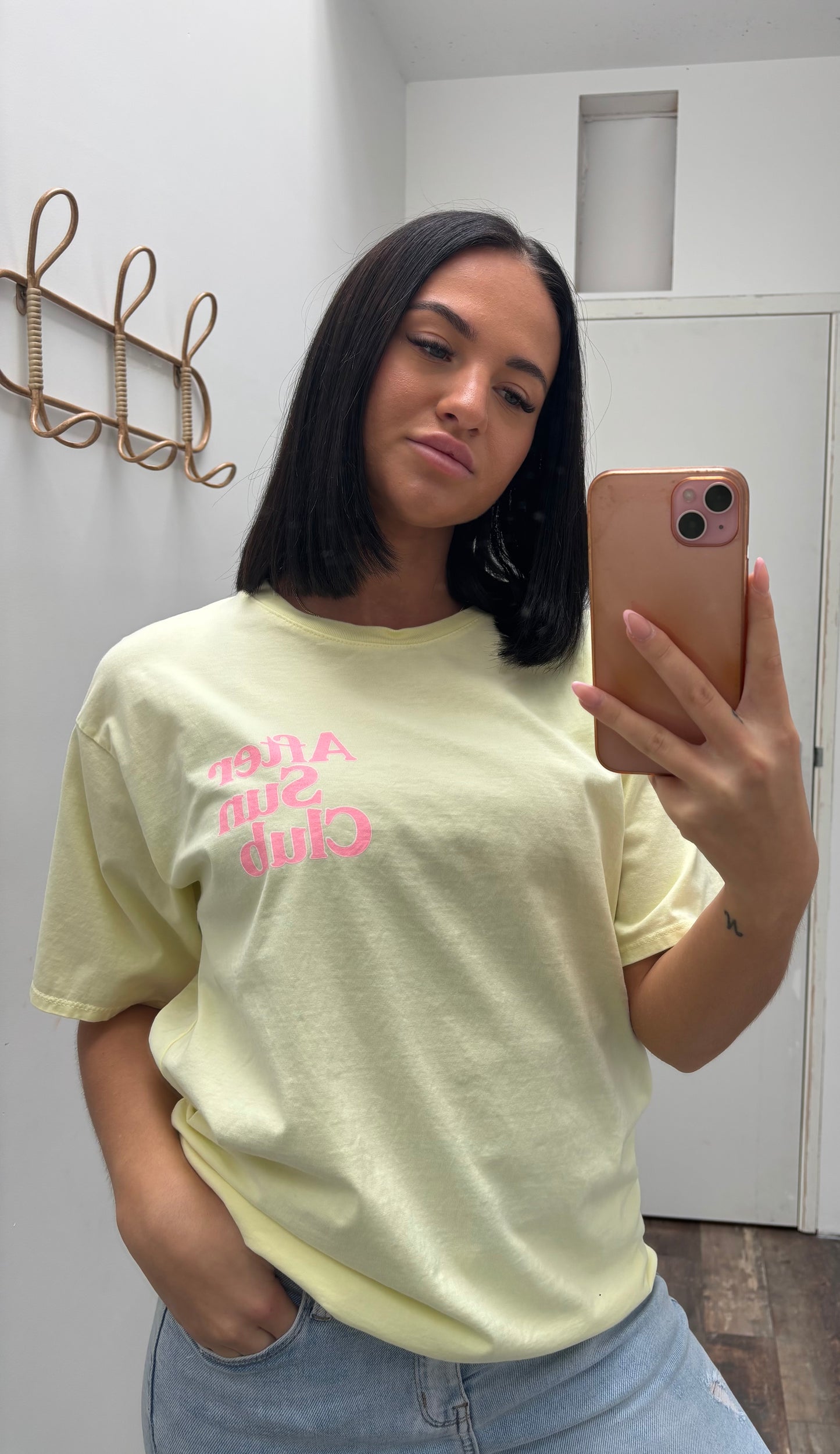 T-shirt After Sun Club | Geel