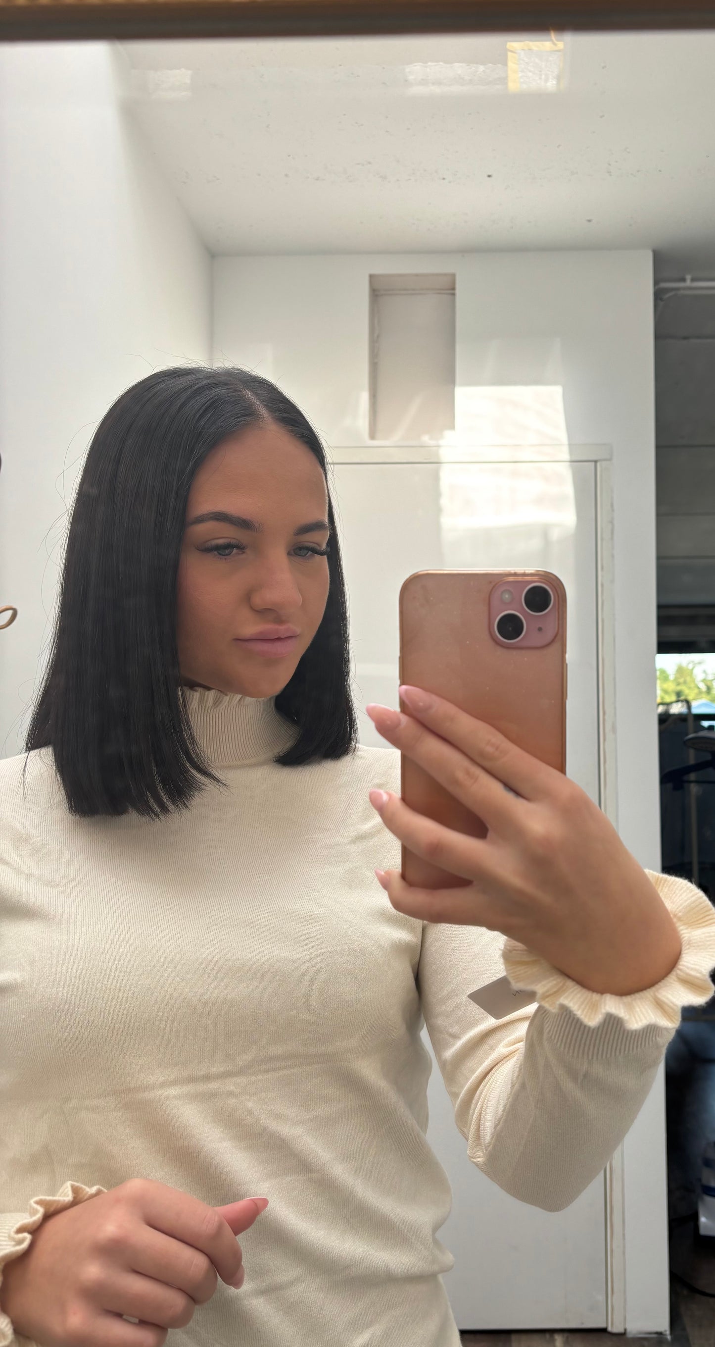 Ruffel colletje| Beige