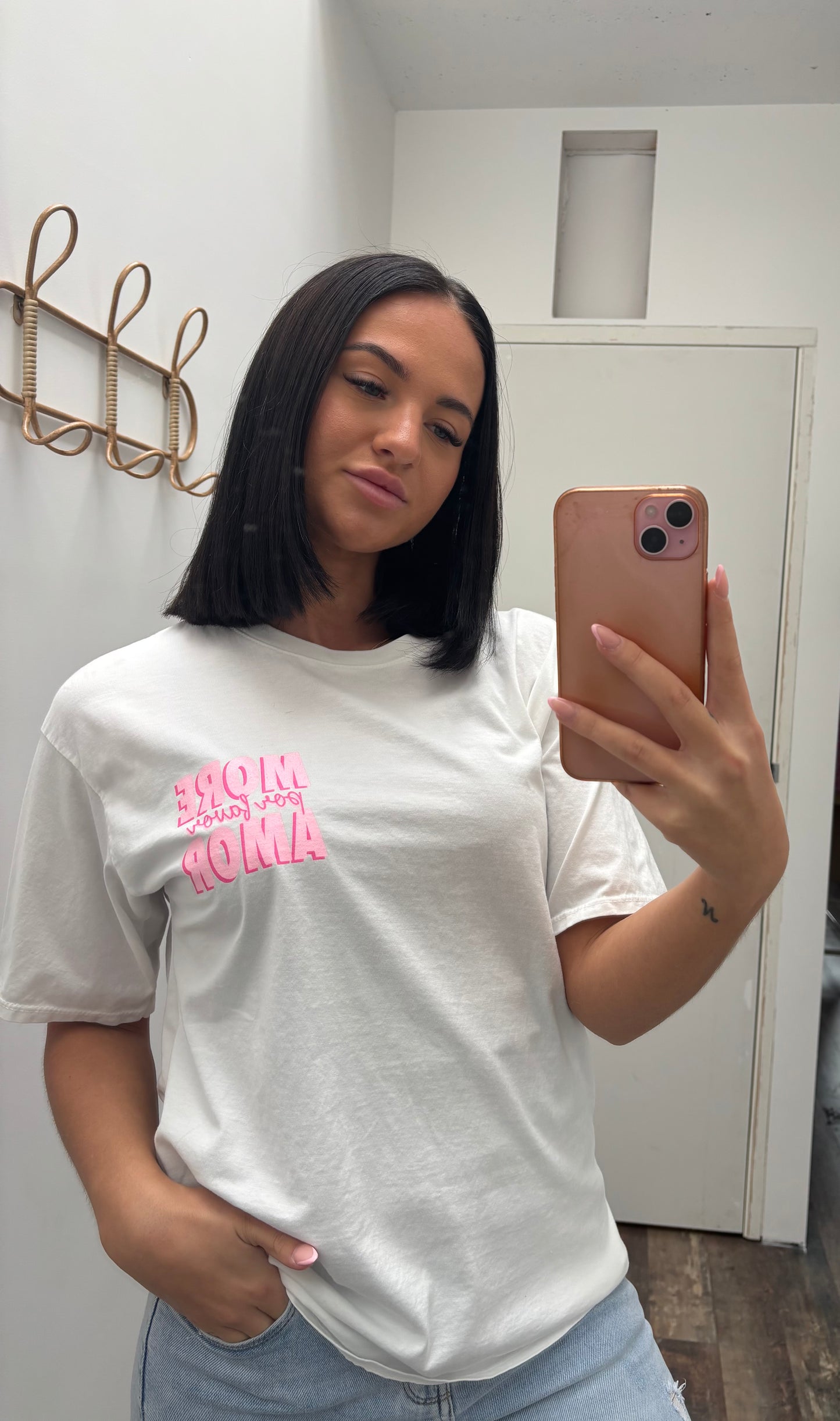 T-shirt More amore | Wit