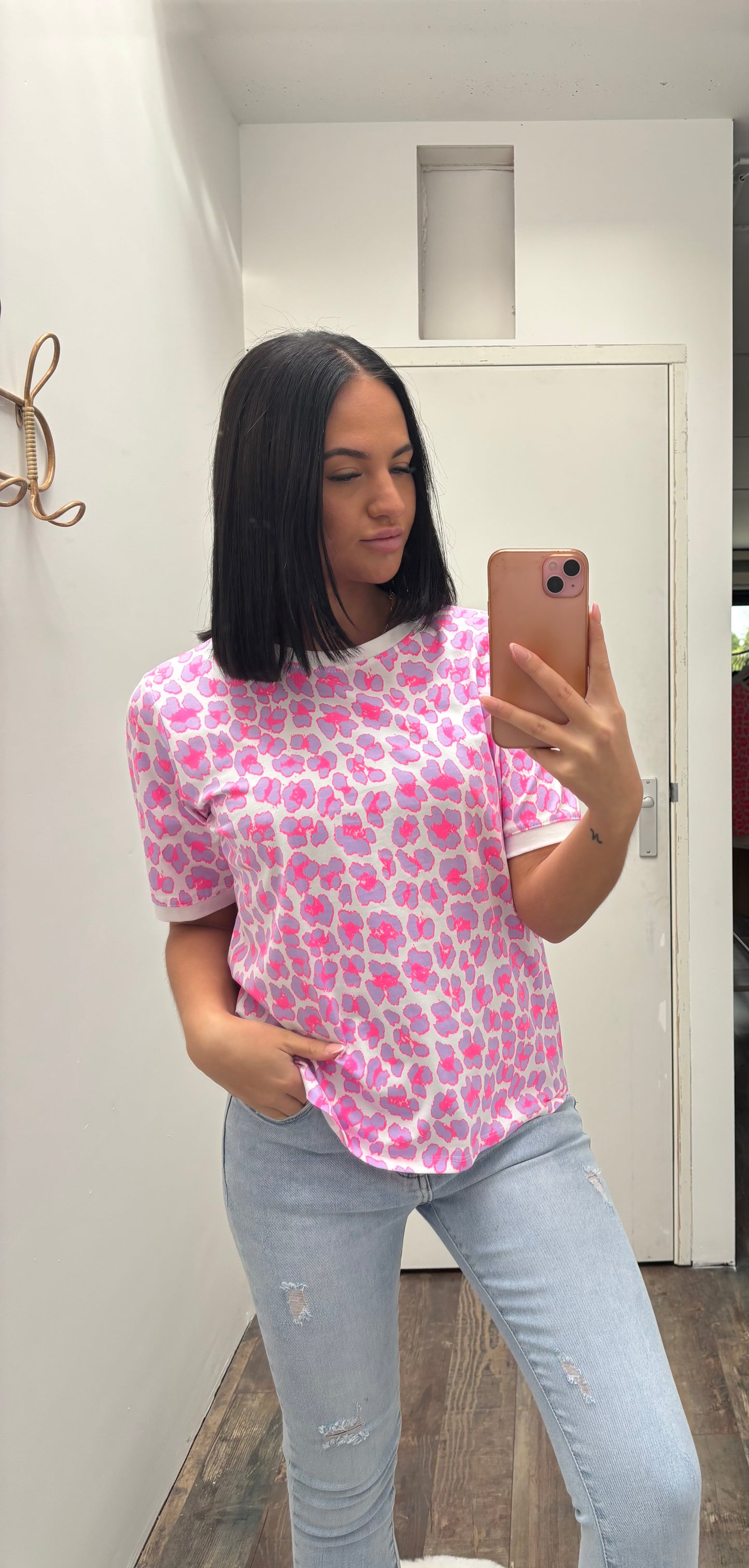 T-shirt Leopard | Paars