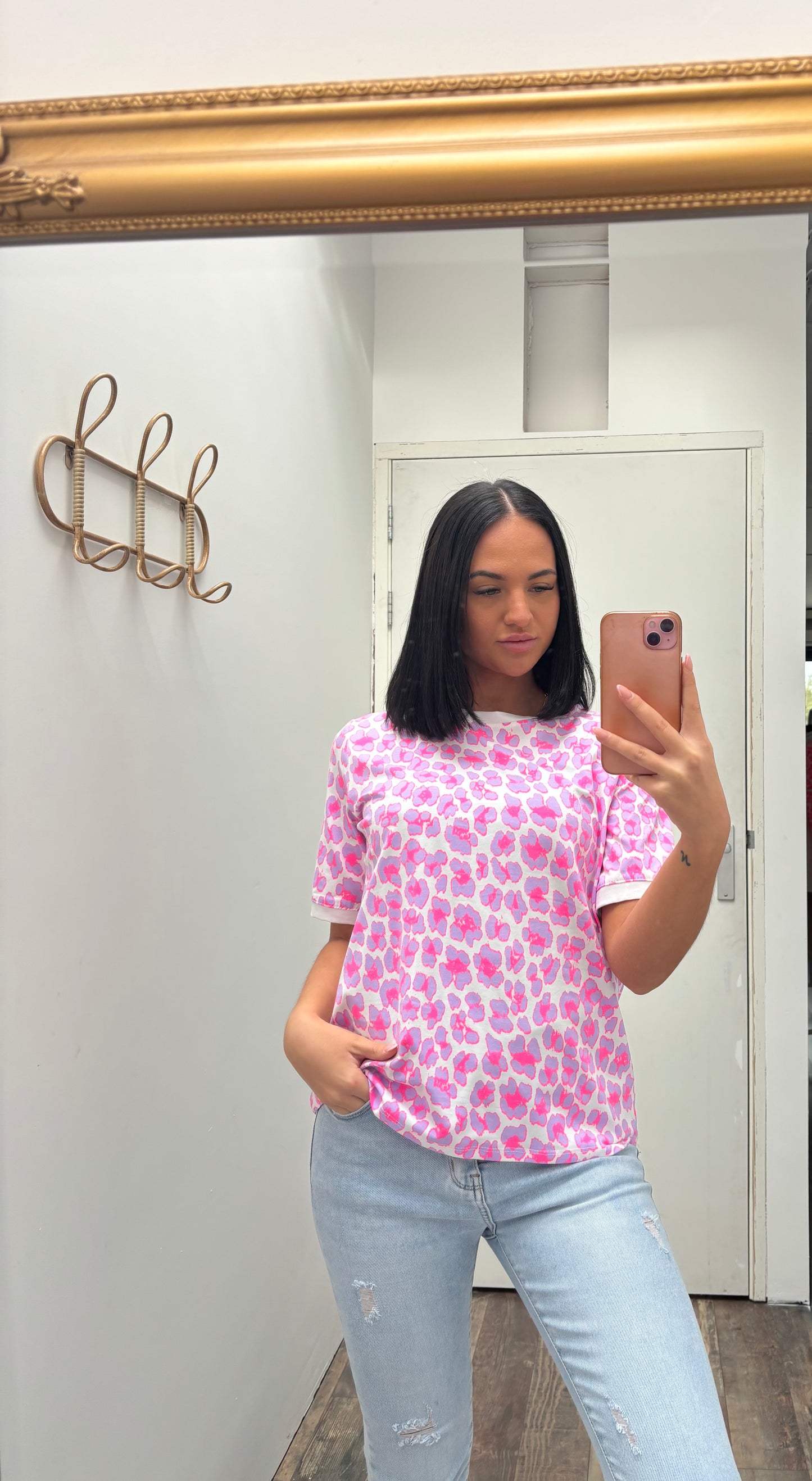 T-shirt Leopard | Paars