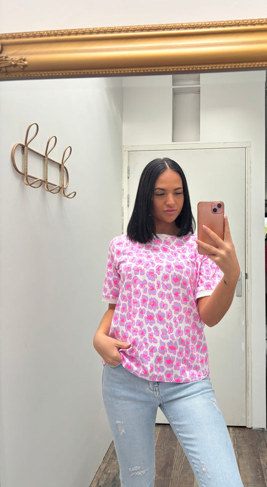 T-shirt Leopard | Paars