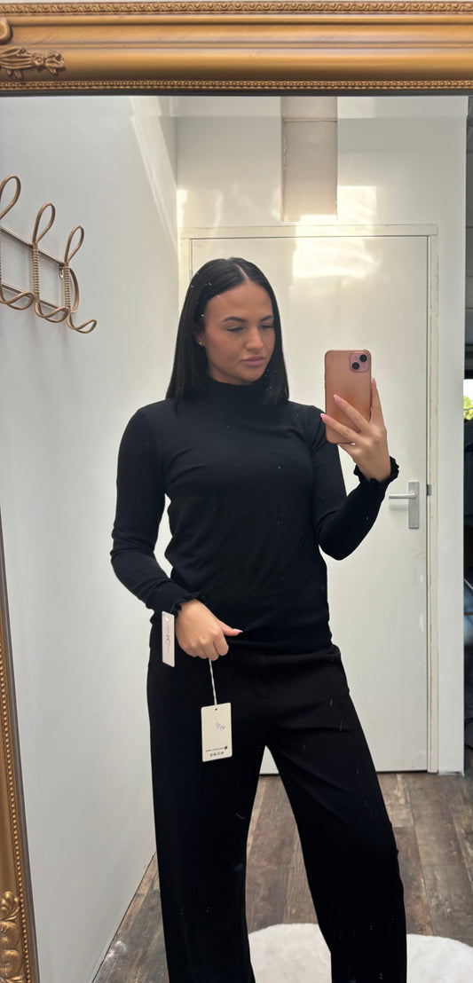 Ruffel colletje | Zwart