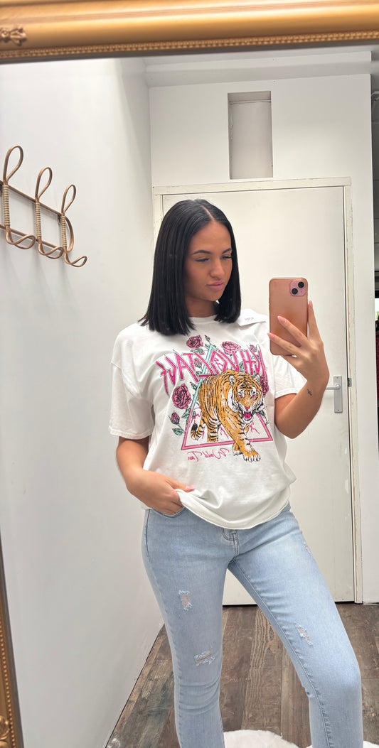 T-shirt Tiger | wit