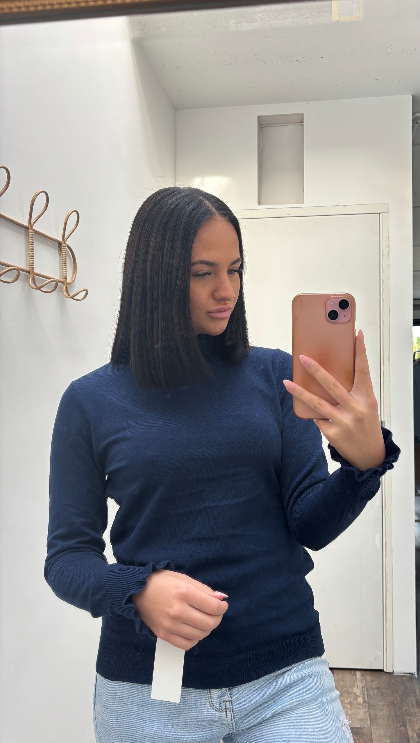 Ruffel colletje | Donker blauw