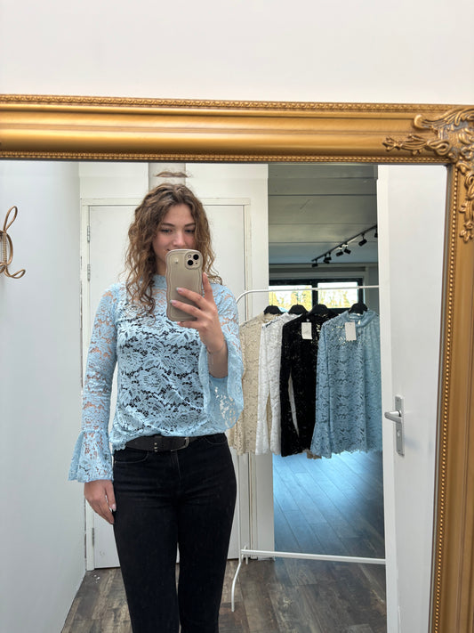 Kanten Top | Licht blauw