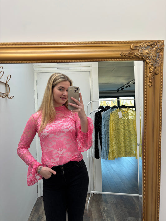 Kanten Top | Roze