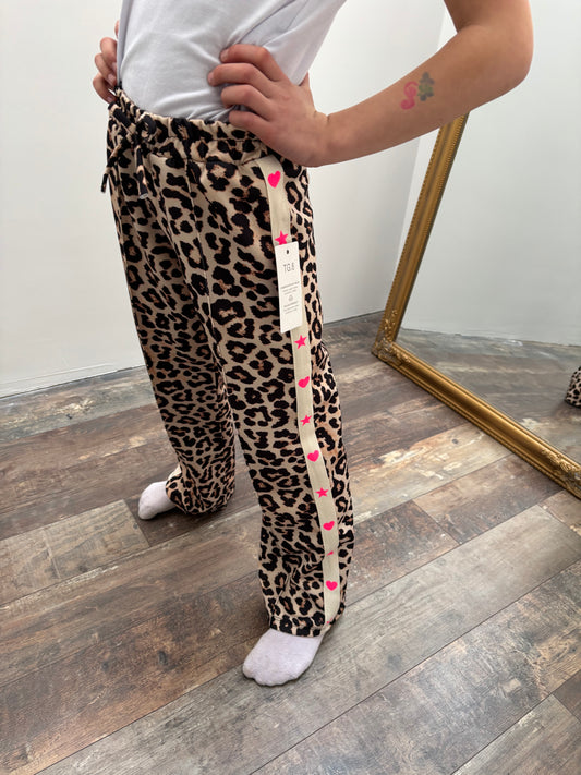 Leopard pants pink hart | girls