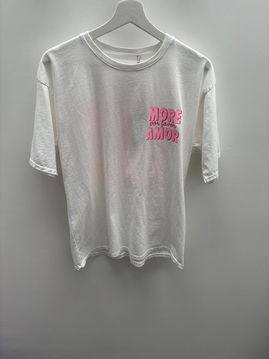T-shirt More amore | Wit