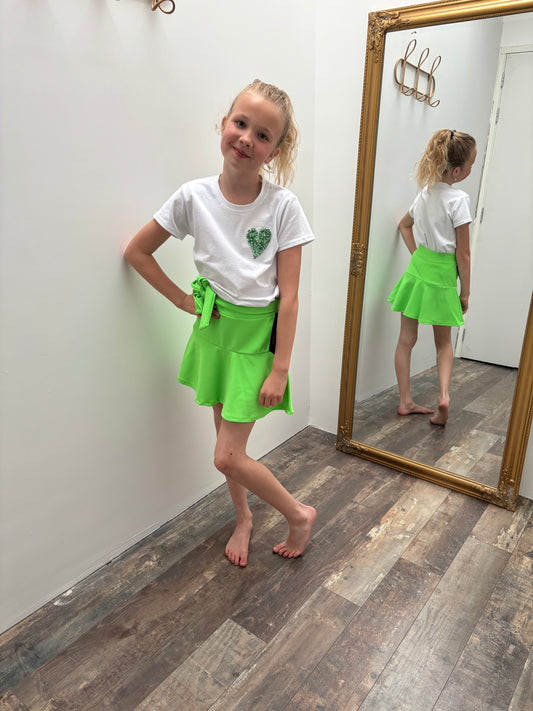 Top glitter hart | Groen