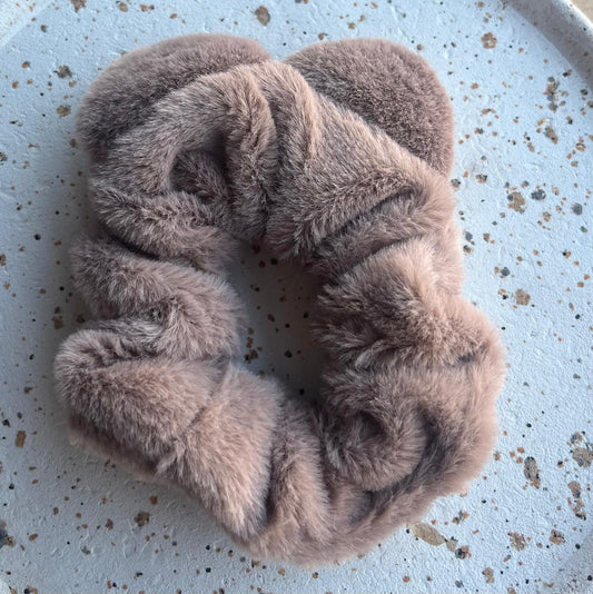 scrunsie met oortjes | Bruin
