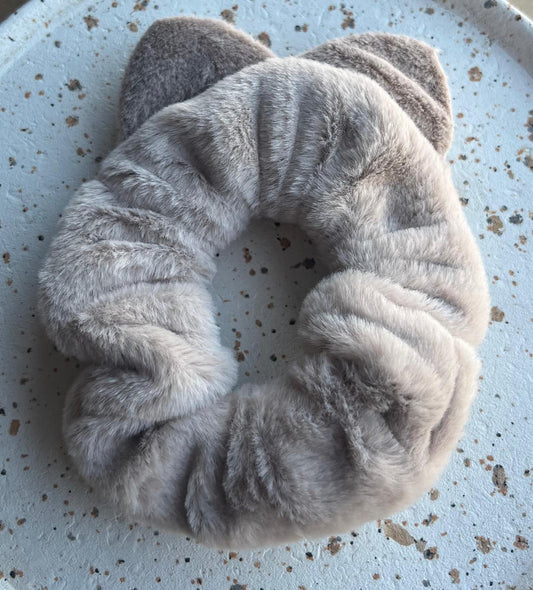 scrunsie met oortjes | Beige